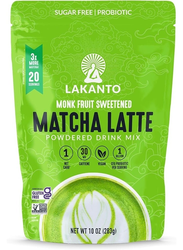LAKANTO Lacanto, Matcha Latte, Powdered Syrup Mix, 10 oz (283 g) - Image 1